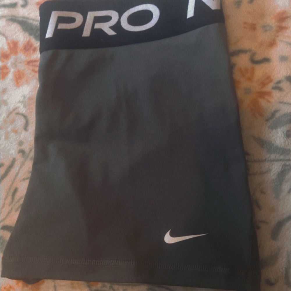 Nike Pro Black and Dark Gray Shorts